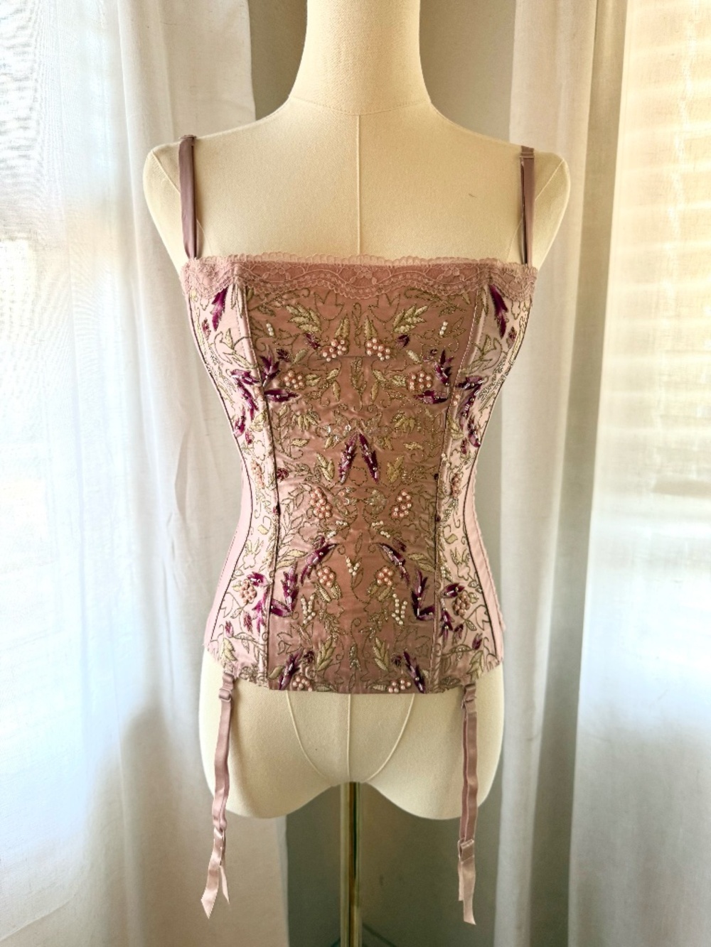 Vintage Y2K Beaded Fredericks of Hollywood Corset